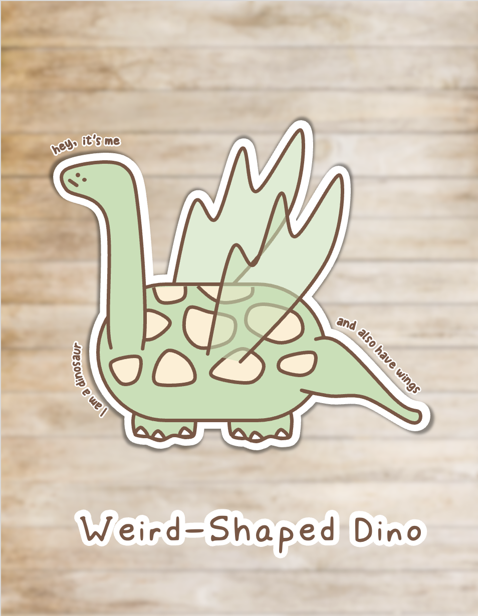 a silly dinosaur with wings